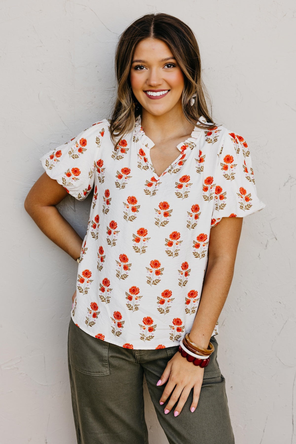The Gratsgie Floral Woven Blouse