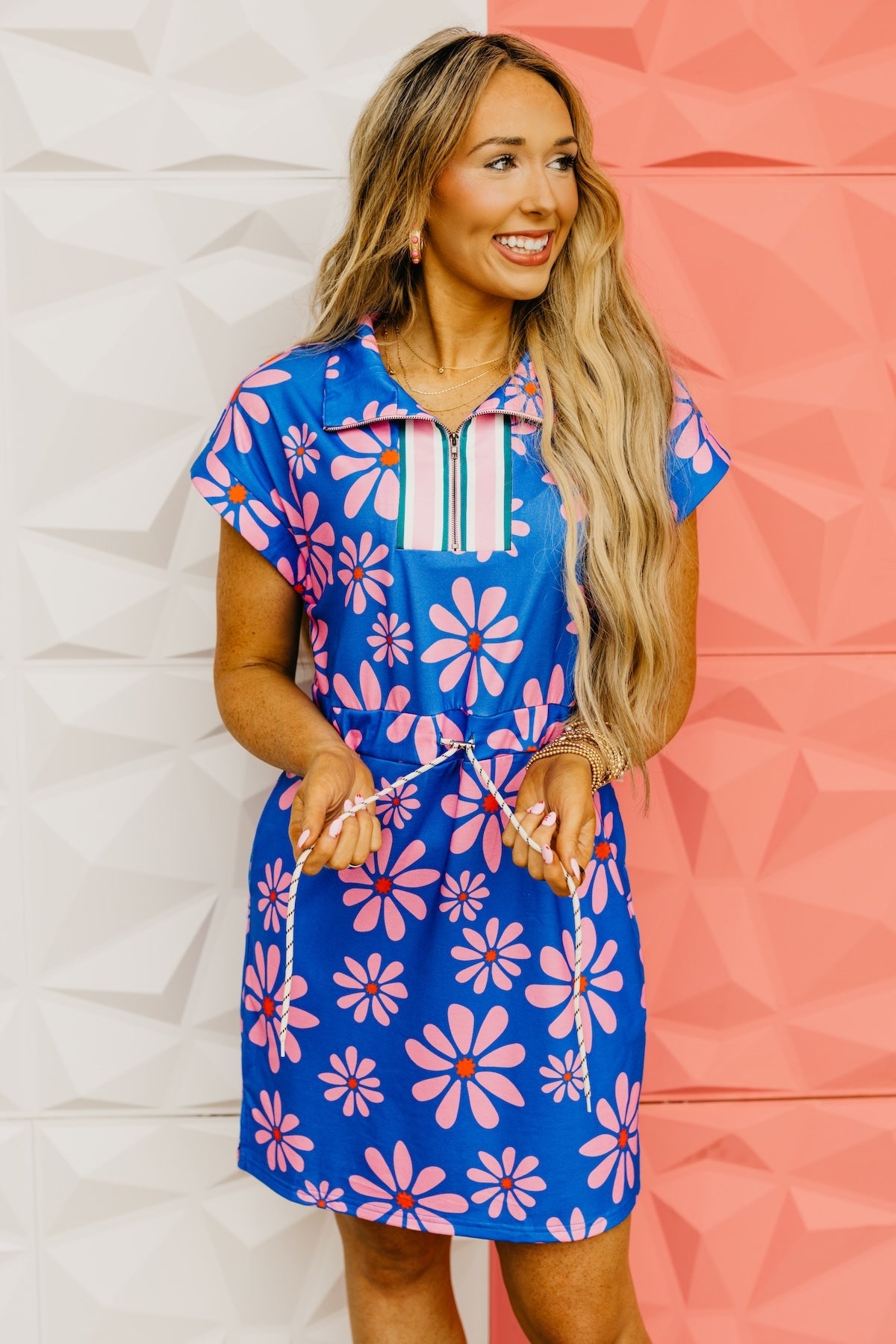 The Hadley Quarter Zip Mini Dress