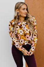 The Tori Floral Pleat Shoulder Blouse