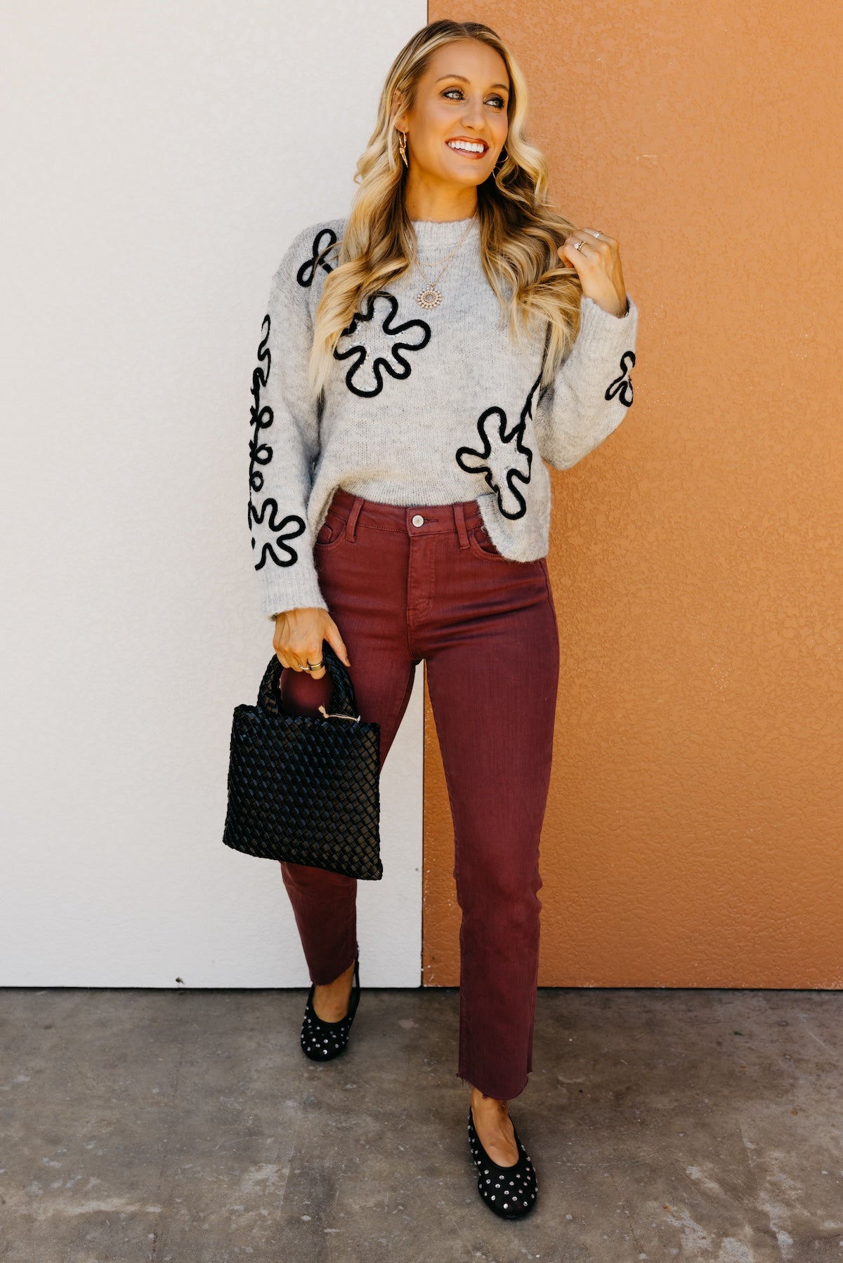 The Jabari Floral Sequin Sweater