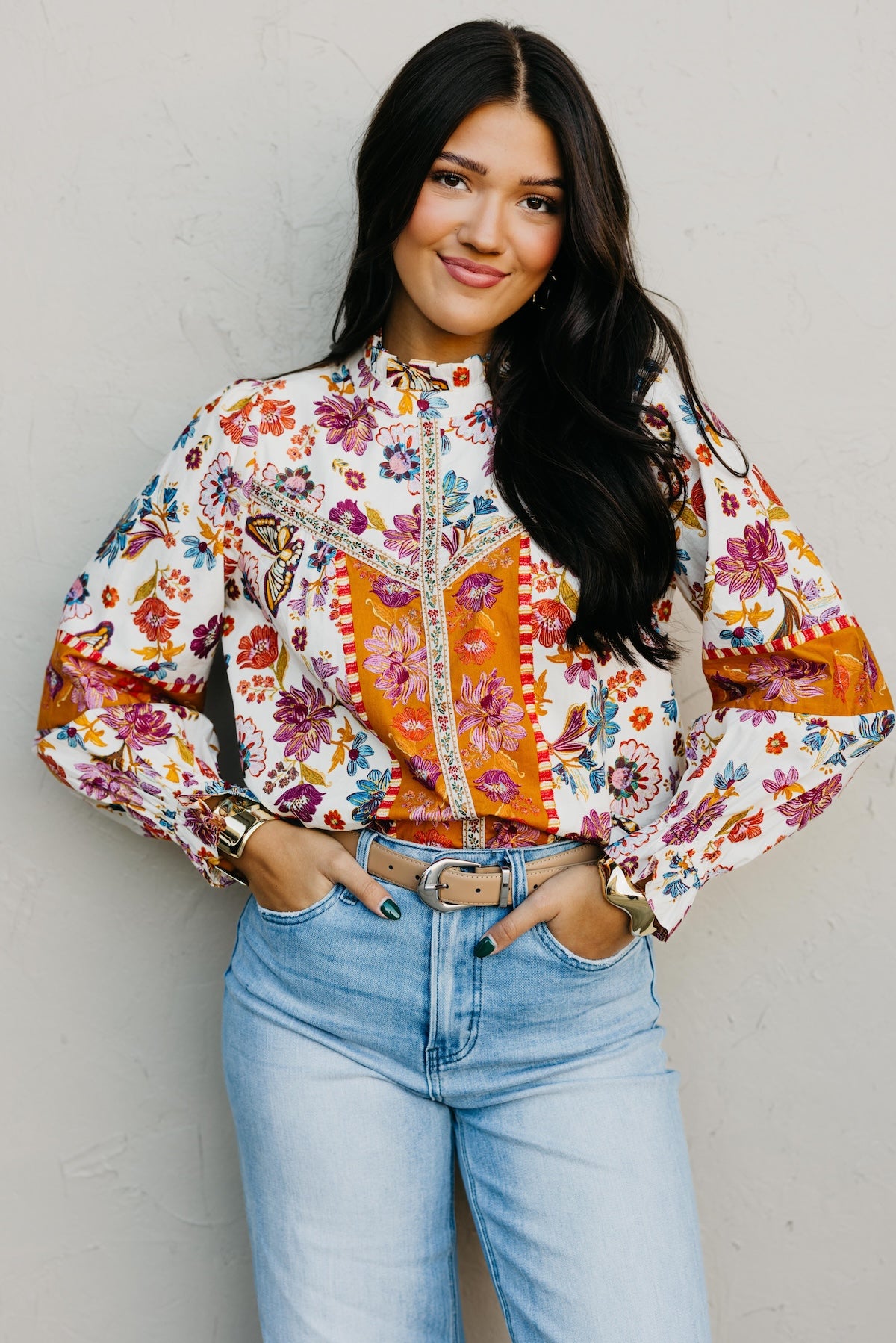 The Isabella Floral Woven Top