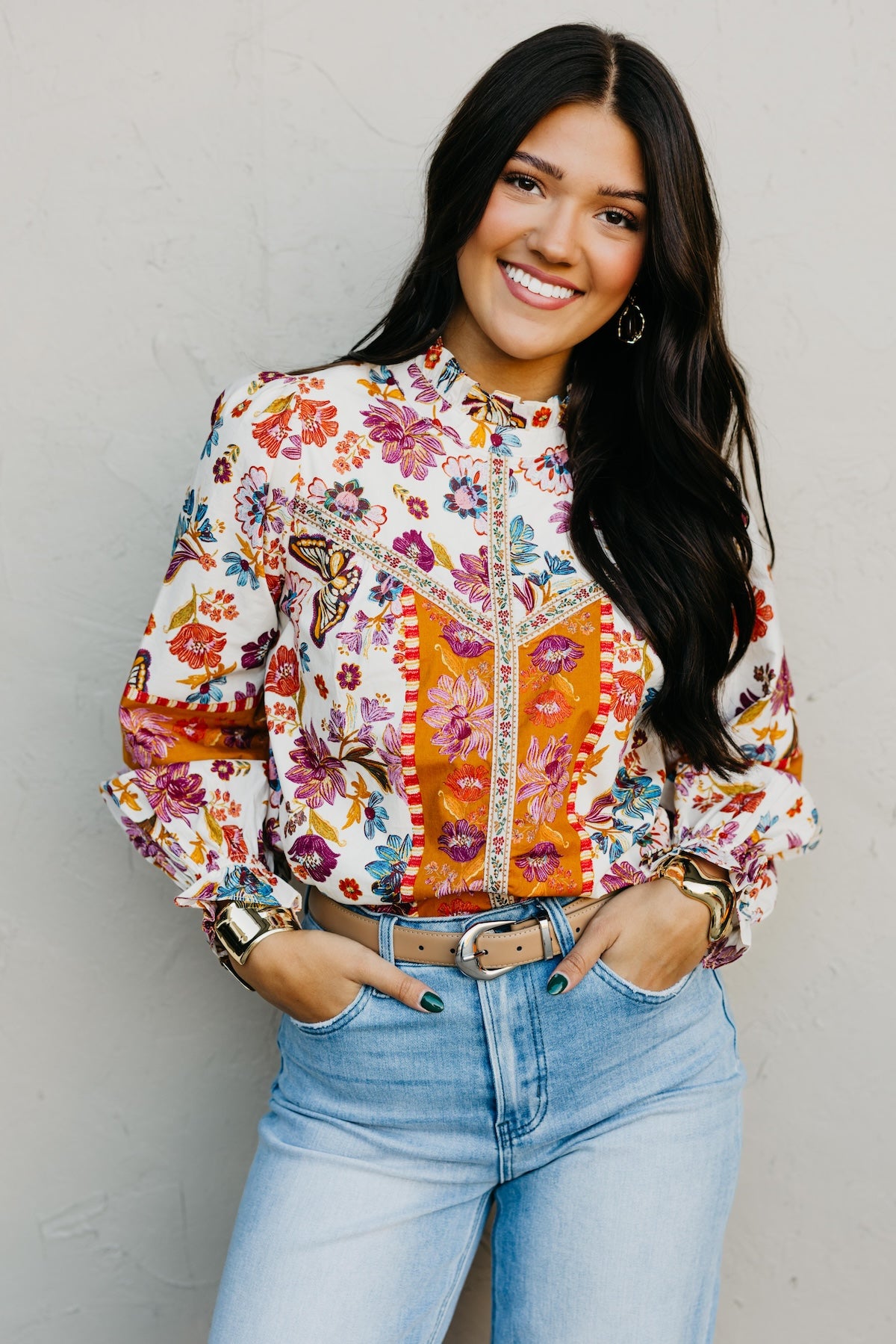 The Isabella Floral Woven Top