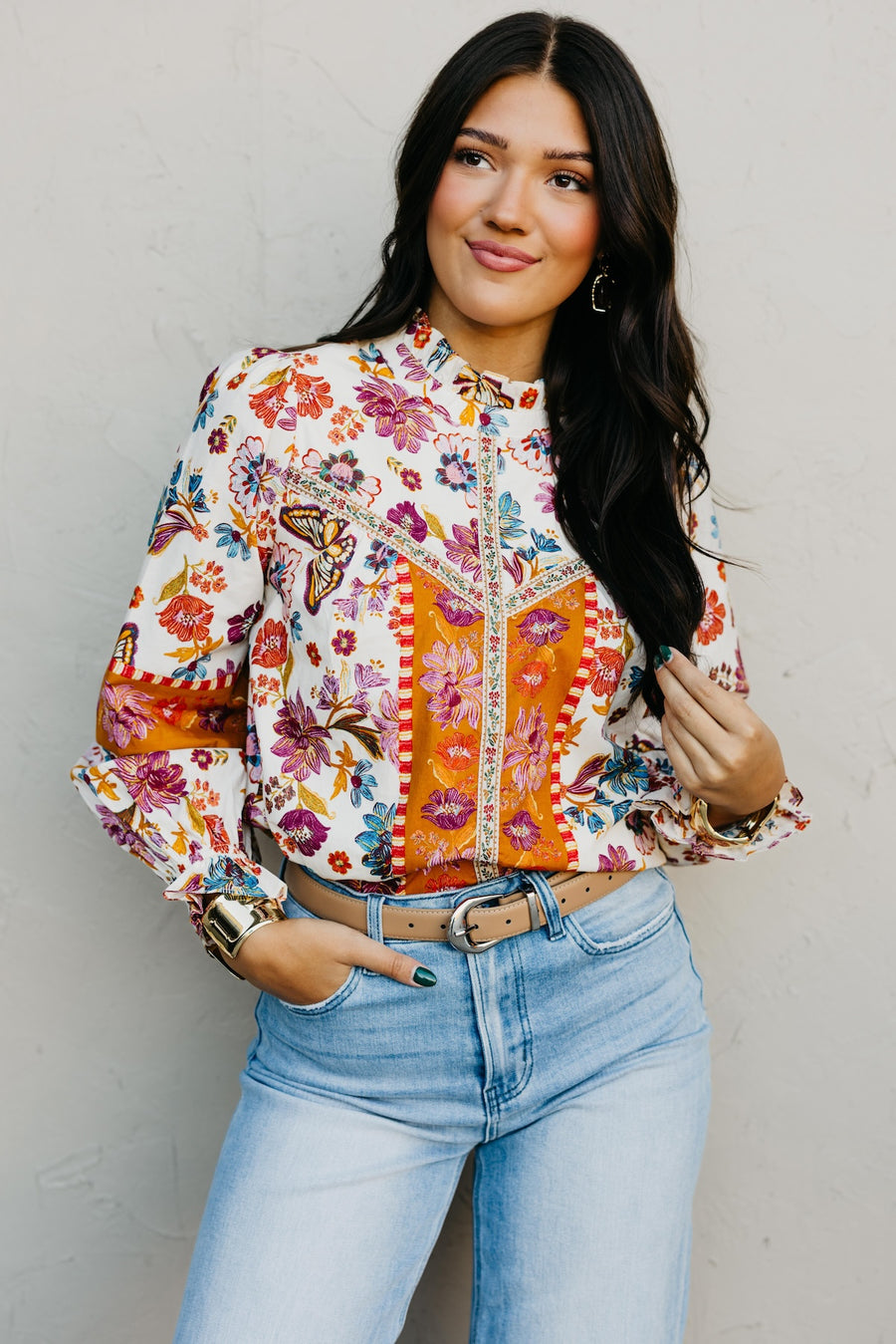 The Isabella Floral Woven Top
