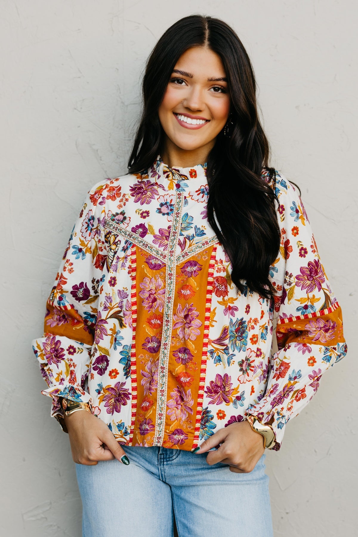 The Isabella Floral Woven Top