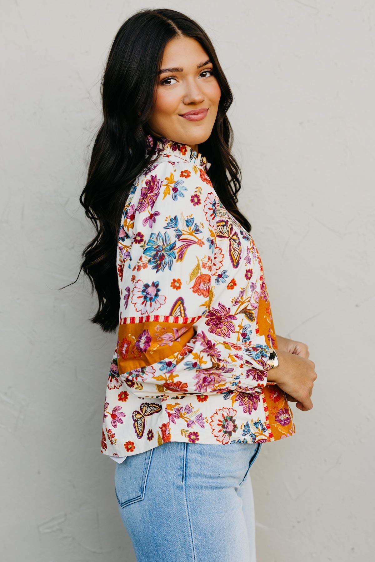 The Isabella Floral Woven Top