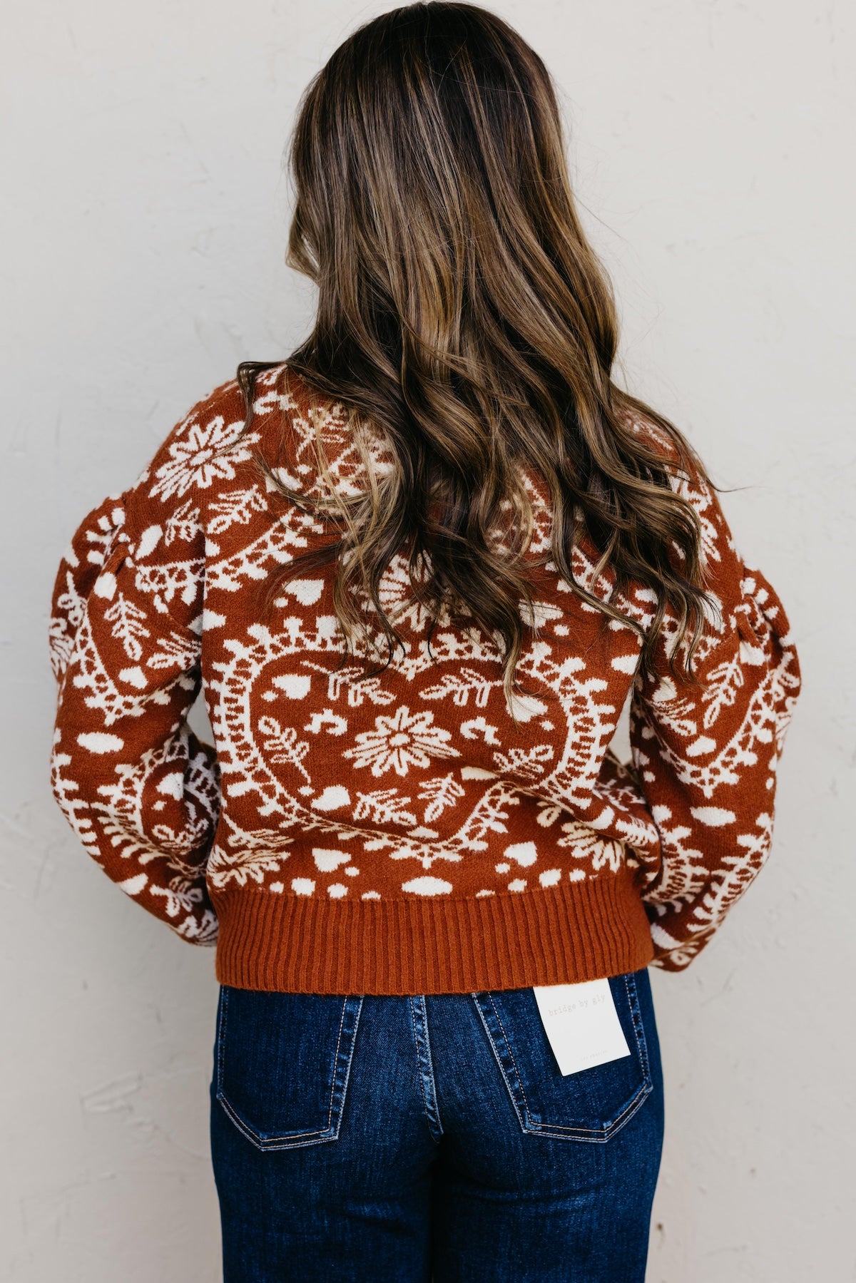 The Odin Floral Puff Sleeve Sweater