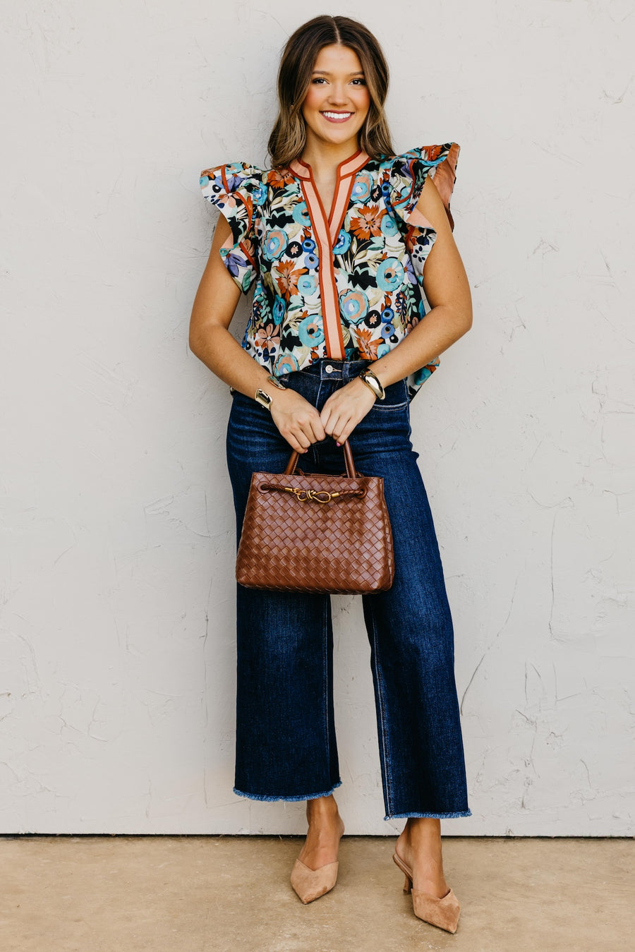The Glenn Floral Woven Top
