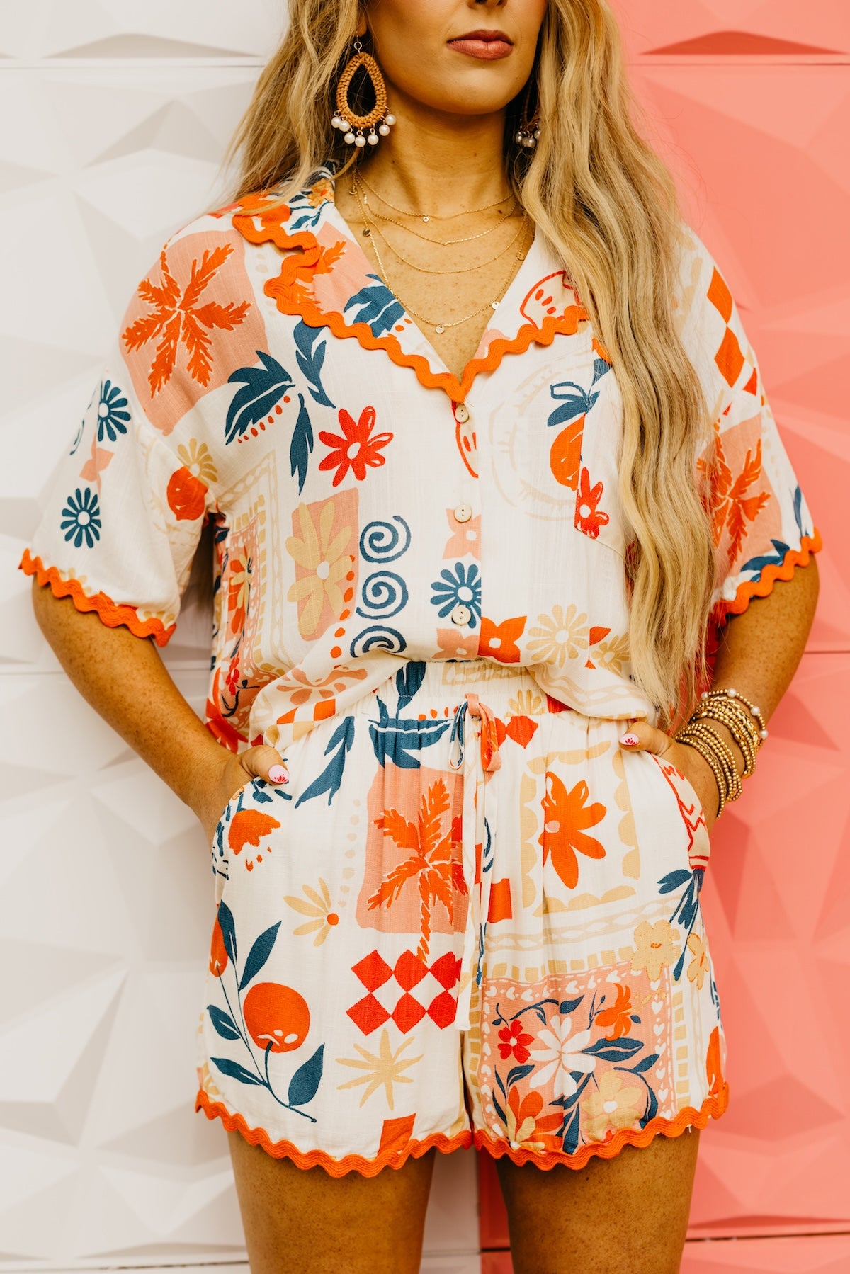 The Cason Floral And Fruit Shorts