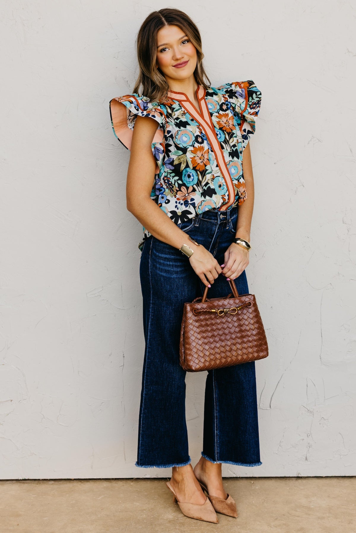 The Glenn Floral Woven Top