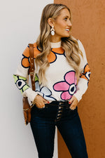 The Leah Retro Floral Sweater