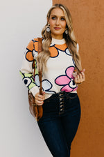 The Leah Retro Floral Sweater