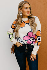 The Leah Retro Floral Sweater