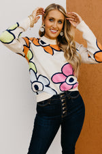 The Leah Retro Floral Sweater