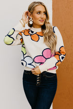 The Leah Retro Floral Sweater