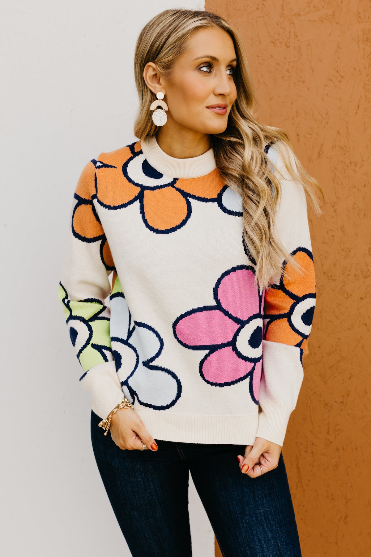 The Leah Retro Floral Sweater - FINAL SALE