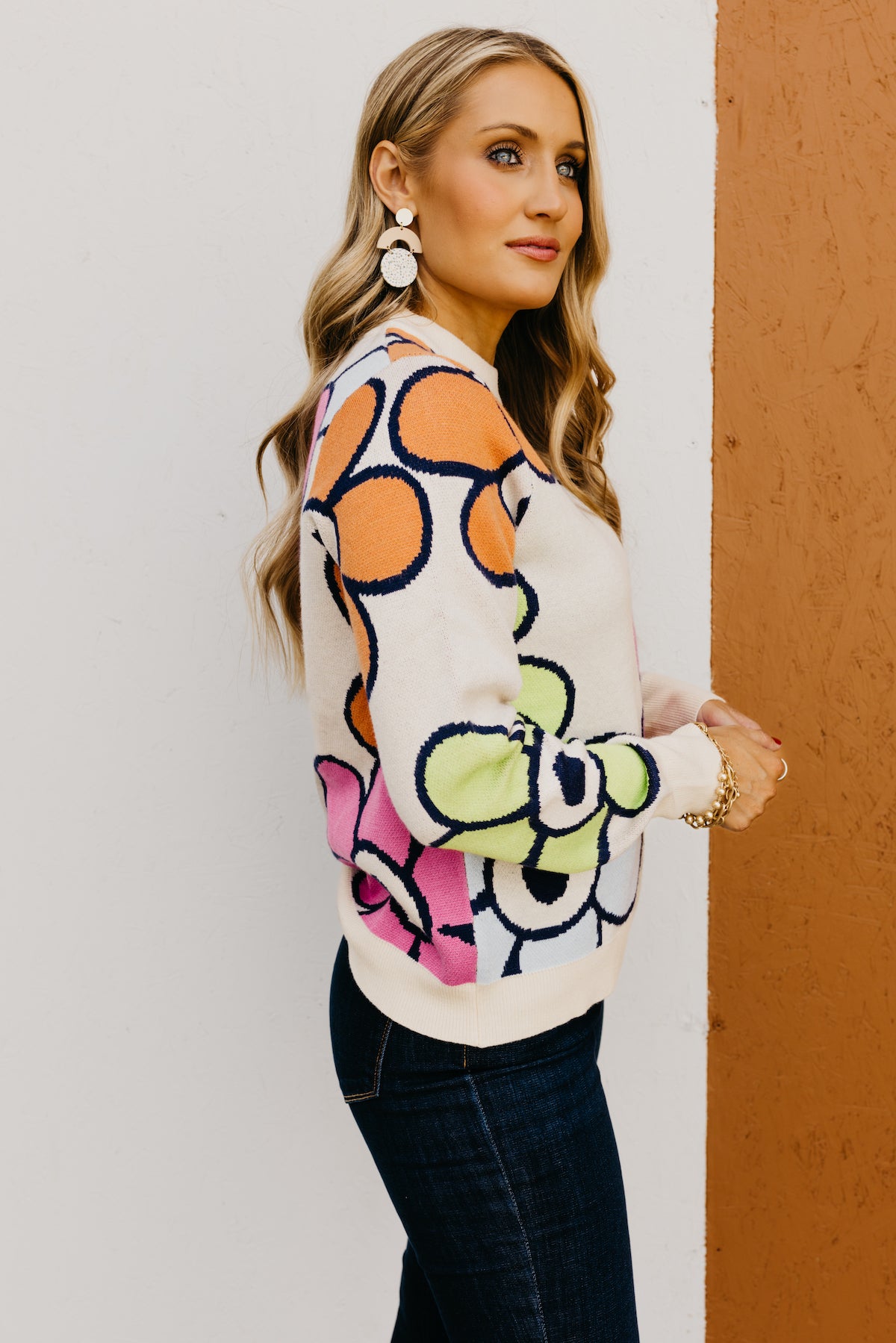 The Leah Retro Floral Sweater - FINAL SALE