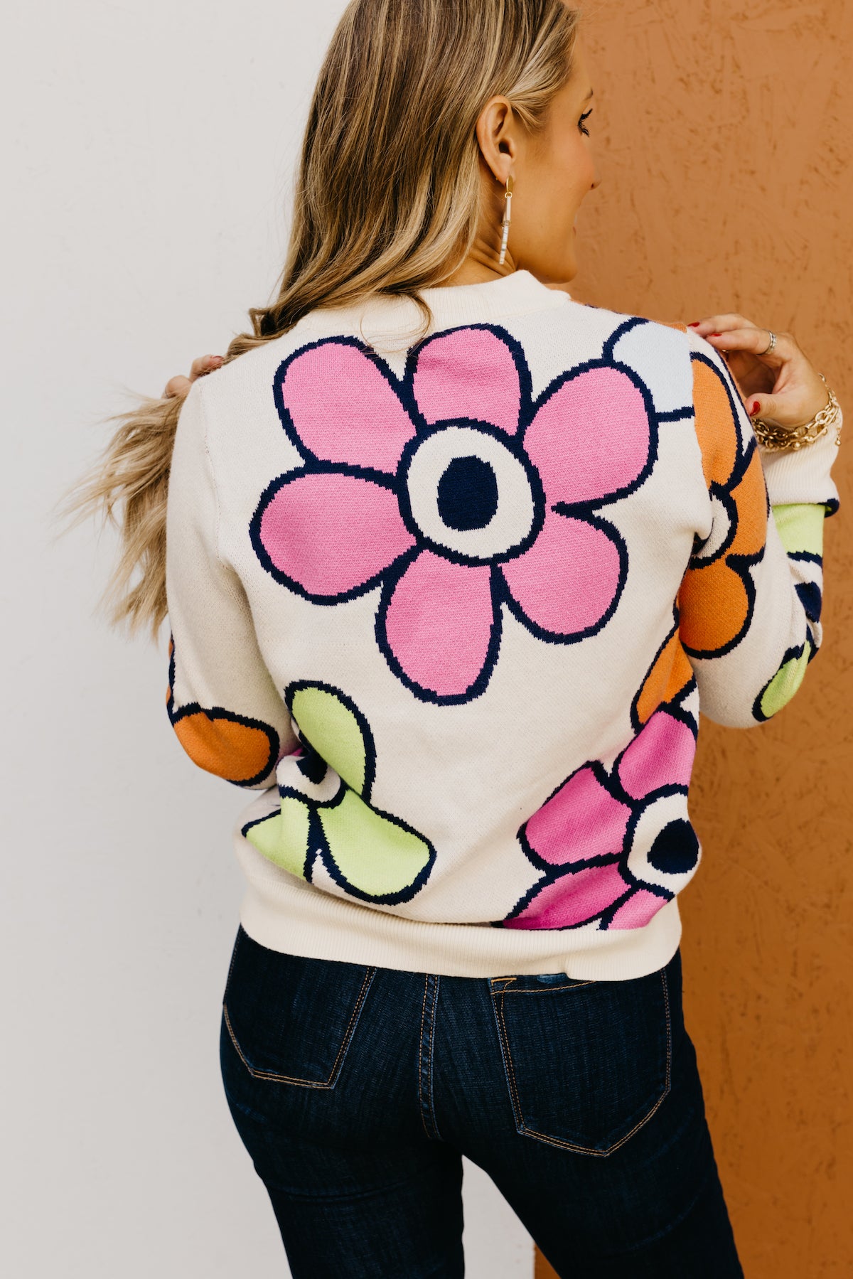 The Leah Retro Floral Sweater - FINAL SALE