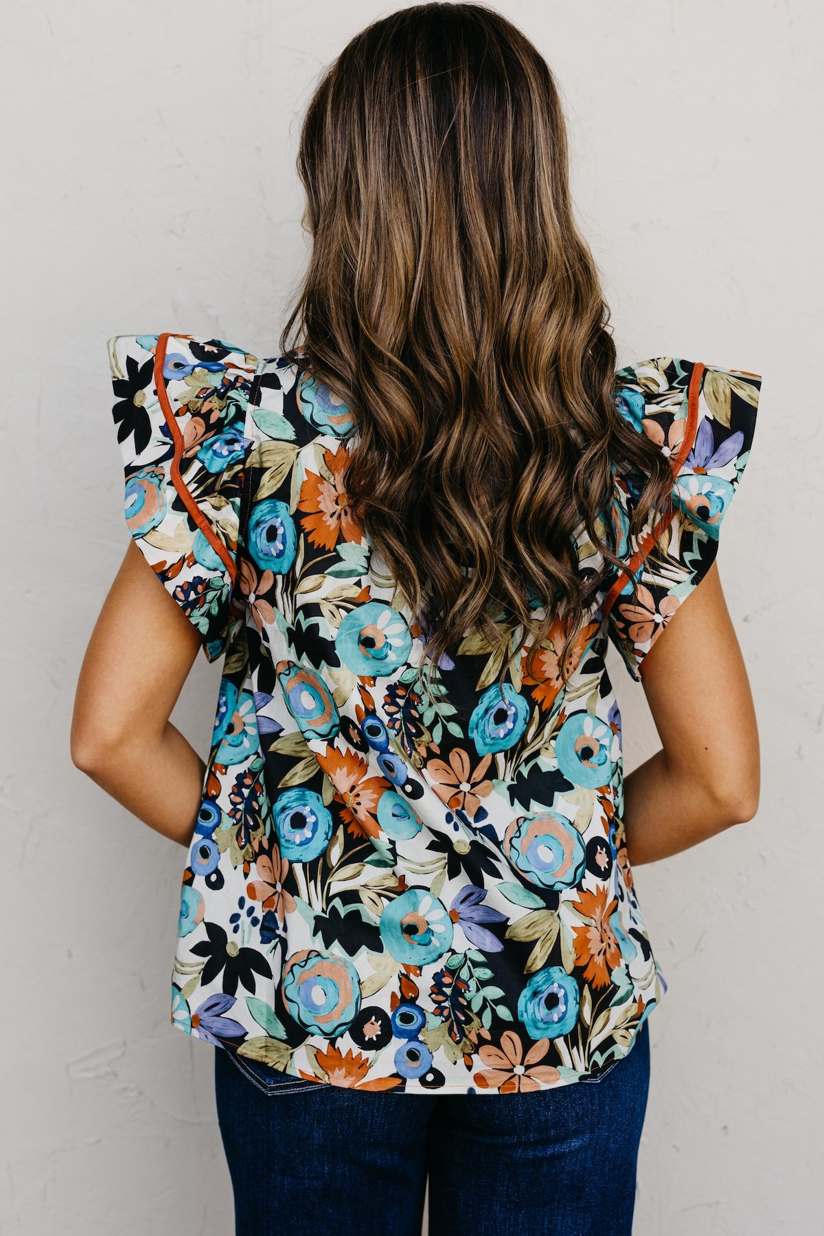 The Glenn Floral Woven Top