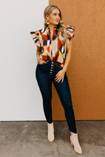 The Belle Ruffle Smock Sleeve Blouse