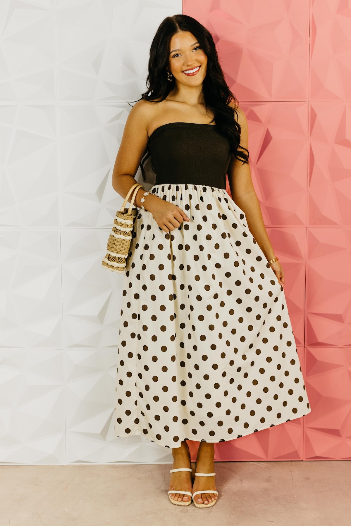 The Melanie Polka Dot Midi Dress