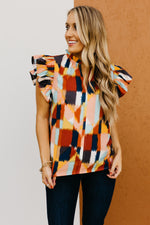The Belle Ruffle Smock Sleeve Blouse