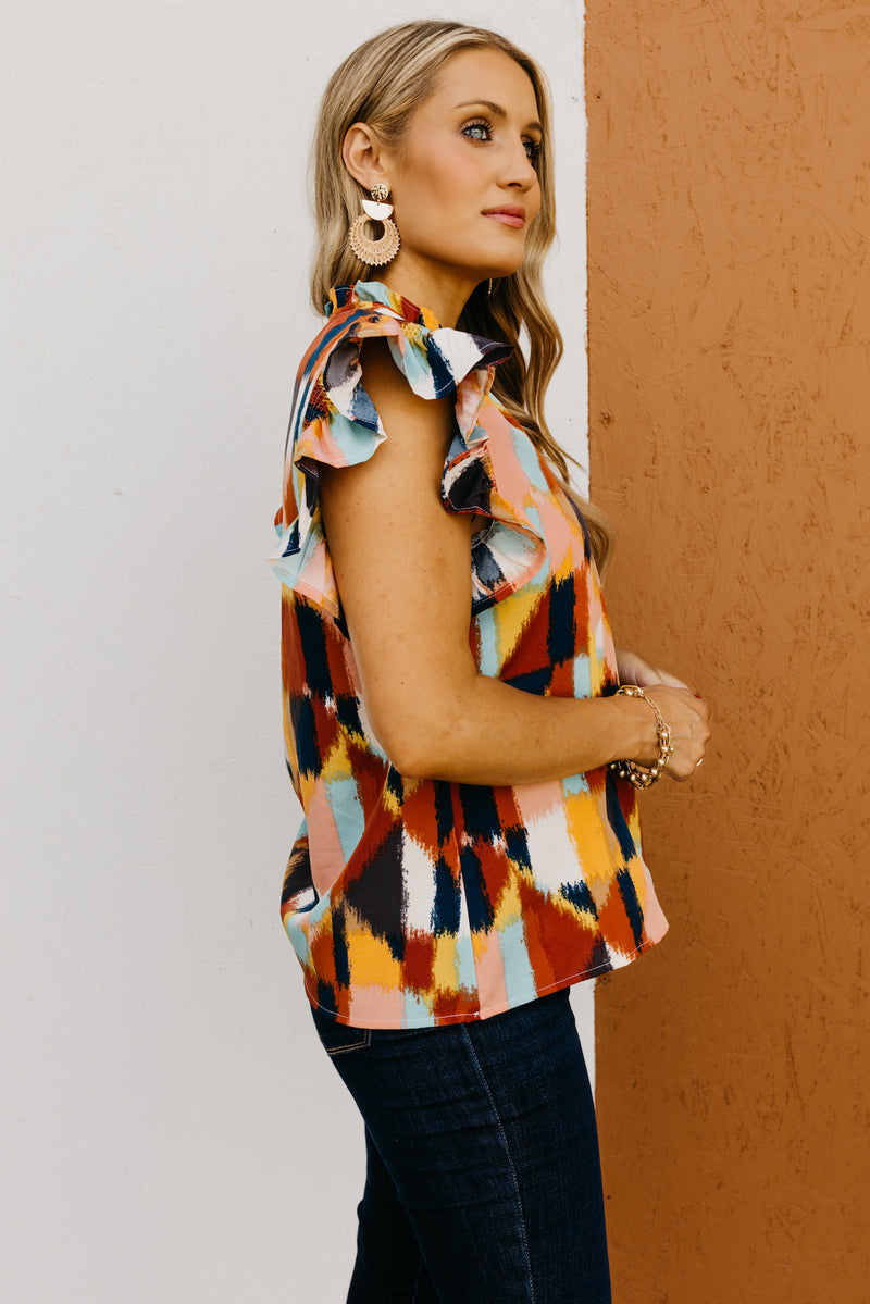 The Belle Ruffle Smock Sleeve Blouse