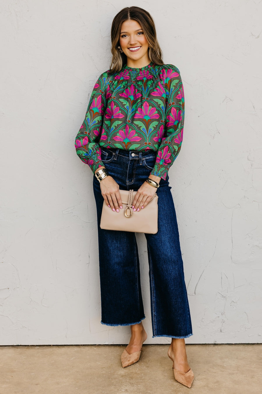 The Evanna Woven Floral Top