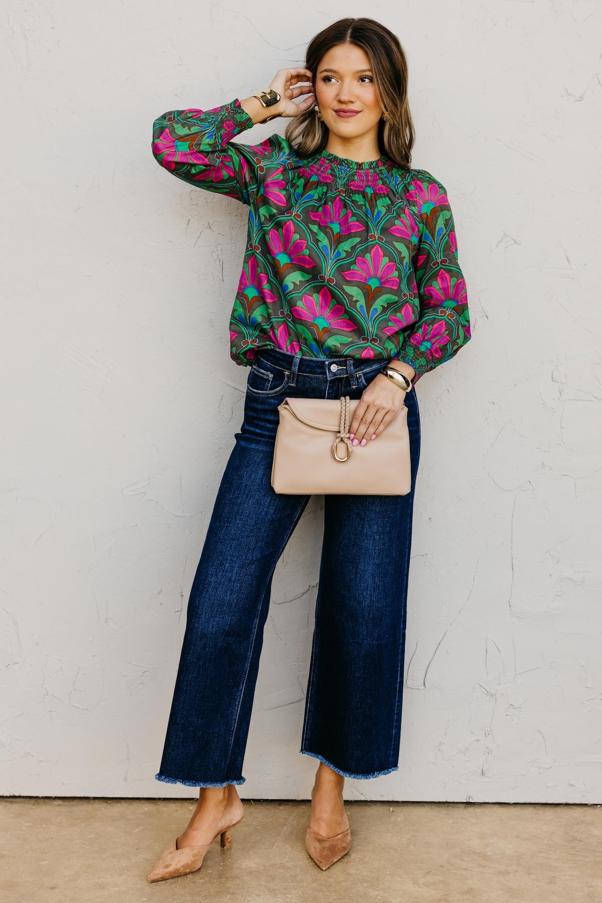The Evanna Woven Floral Top