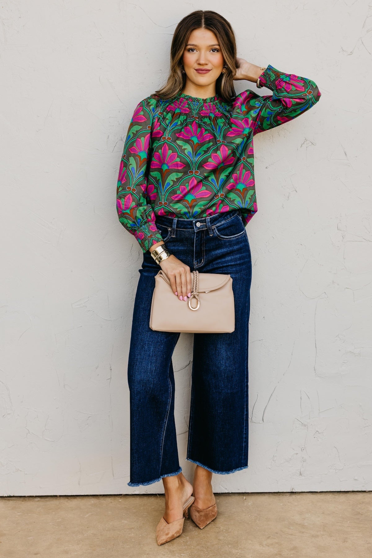 The Evanna Woven Floral Top
