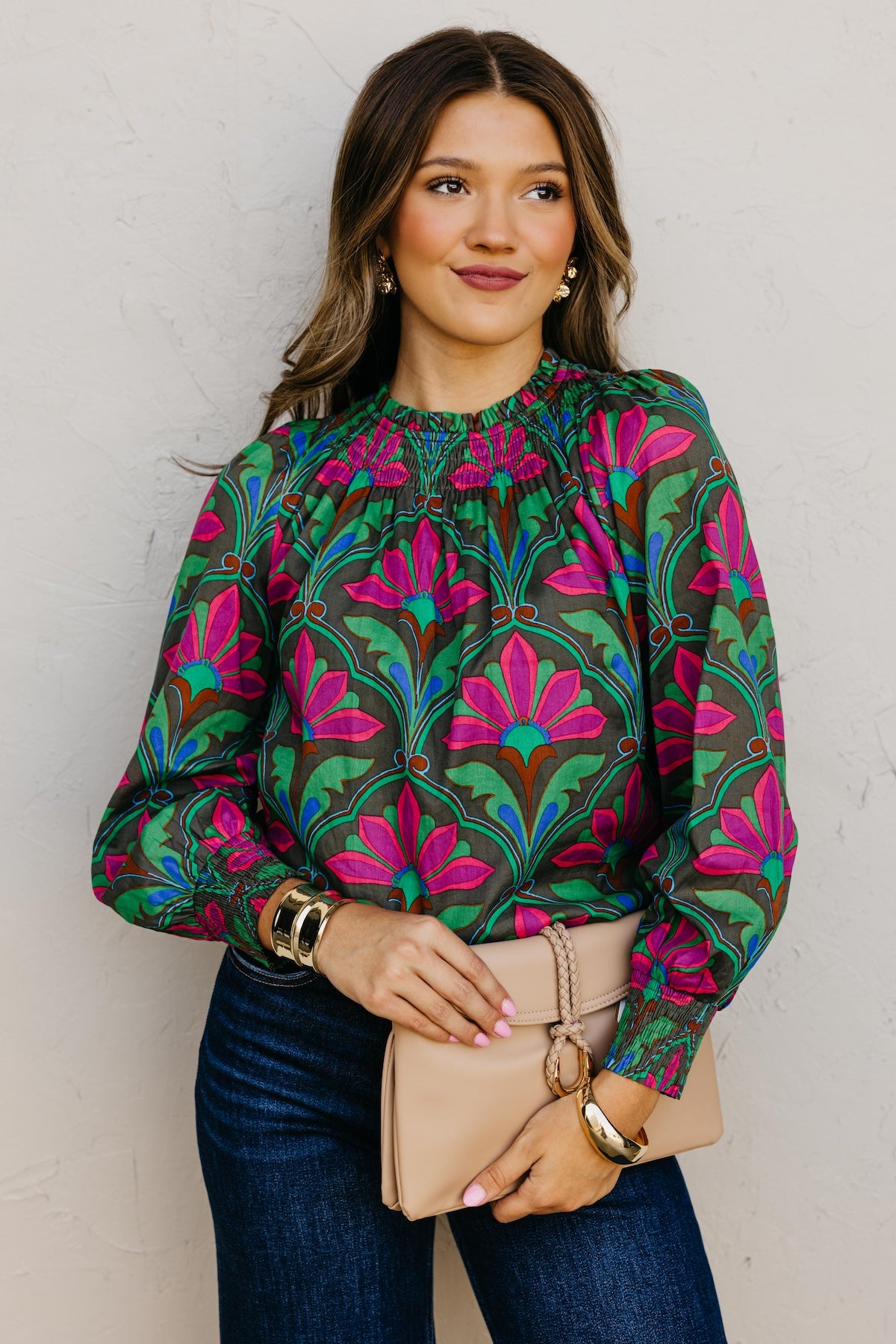 The Evanna Woven Floral Top