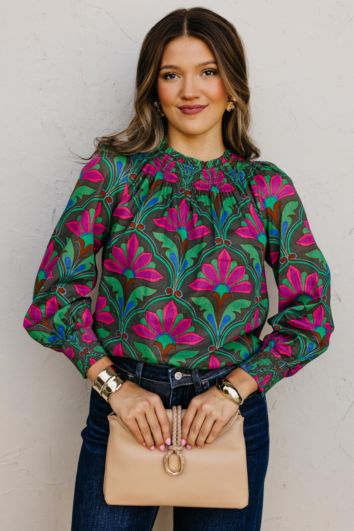 The Evanna Woven Floral Top