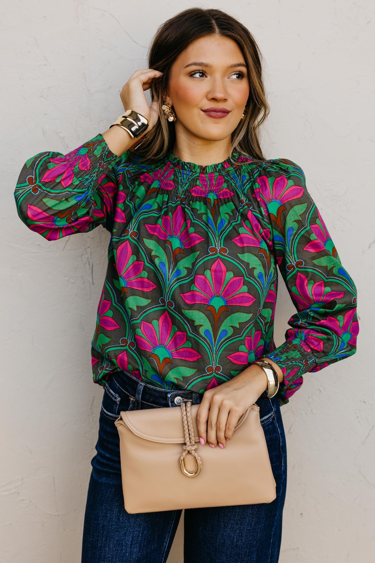 The Evanna Woven Floral Top