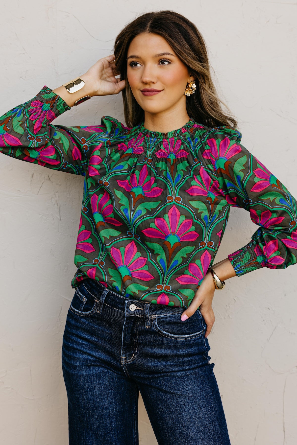 The Evanna Woven Floral Top