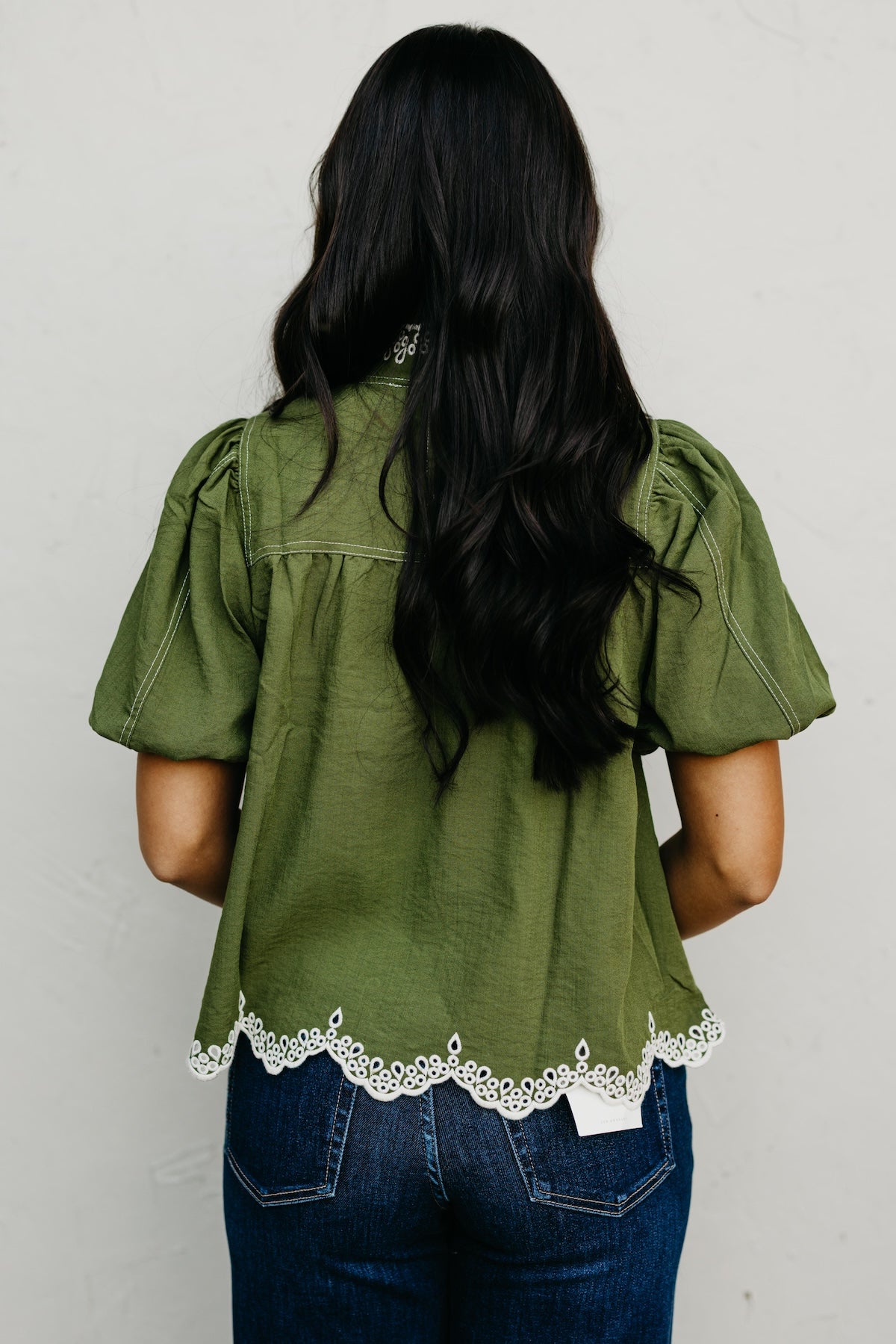 The Misha Contrast Embroidered Top