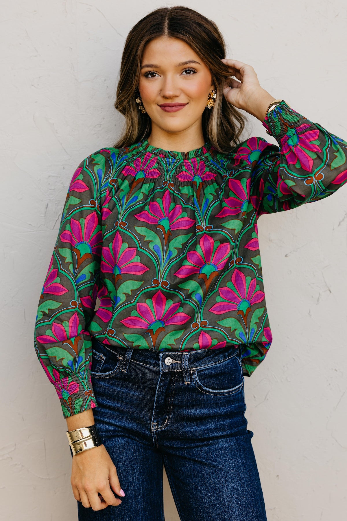 The Evanna Woven Floral Top