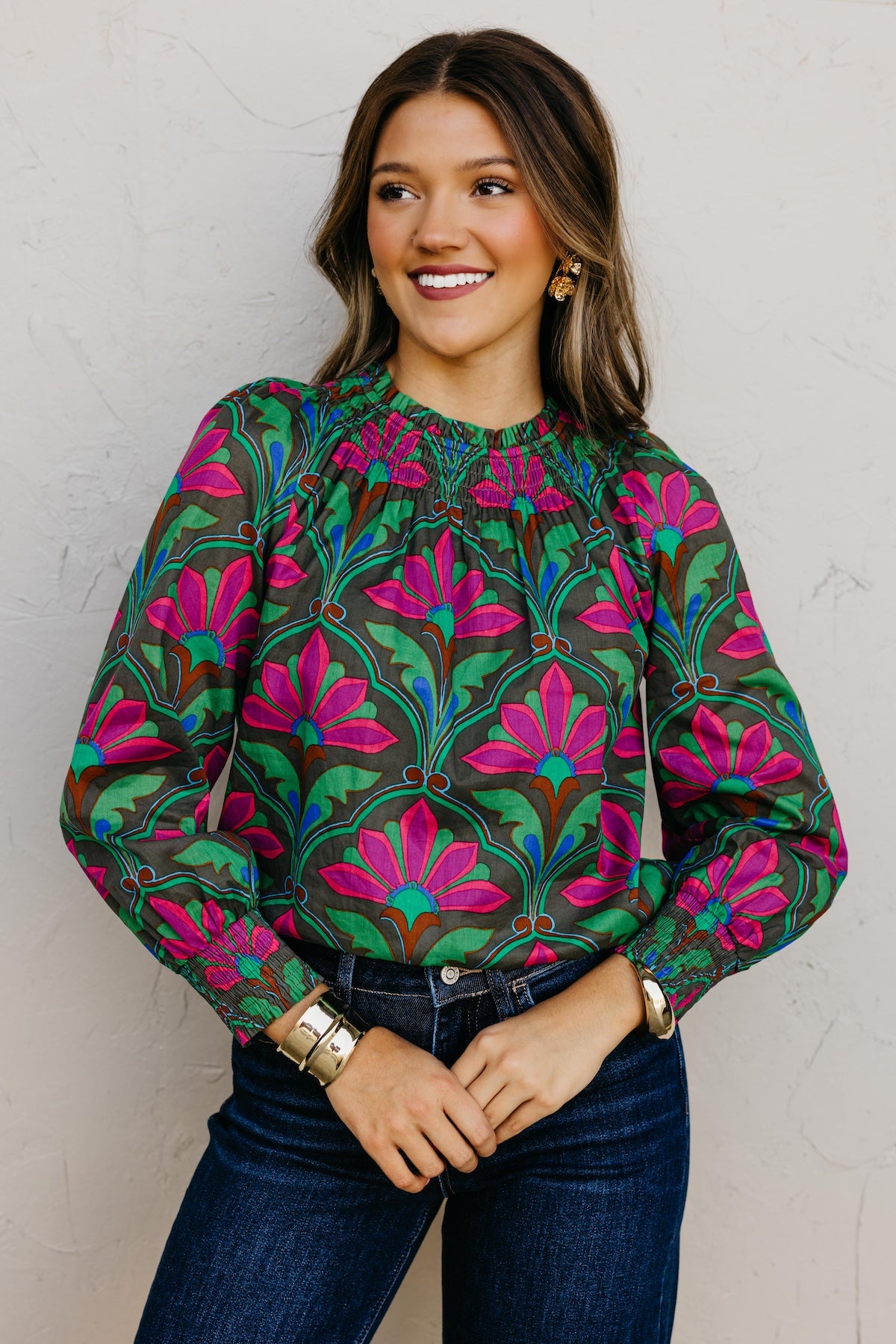 The Evanna Woven Floral Top