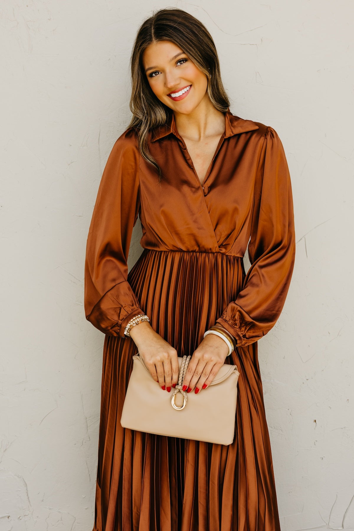 The Marta Pleated Midi Dress