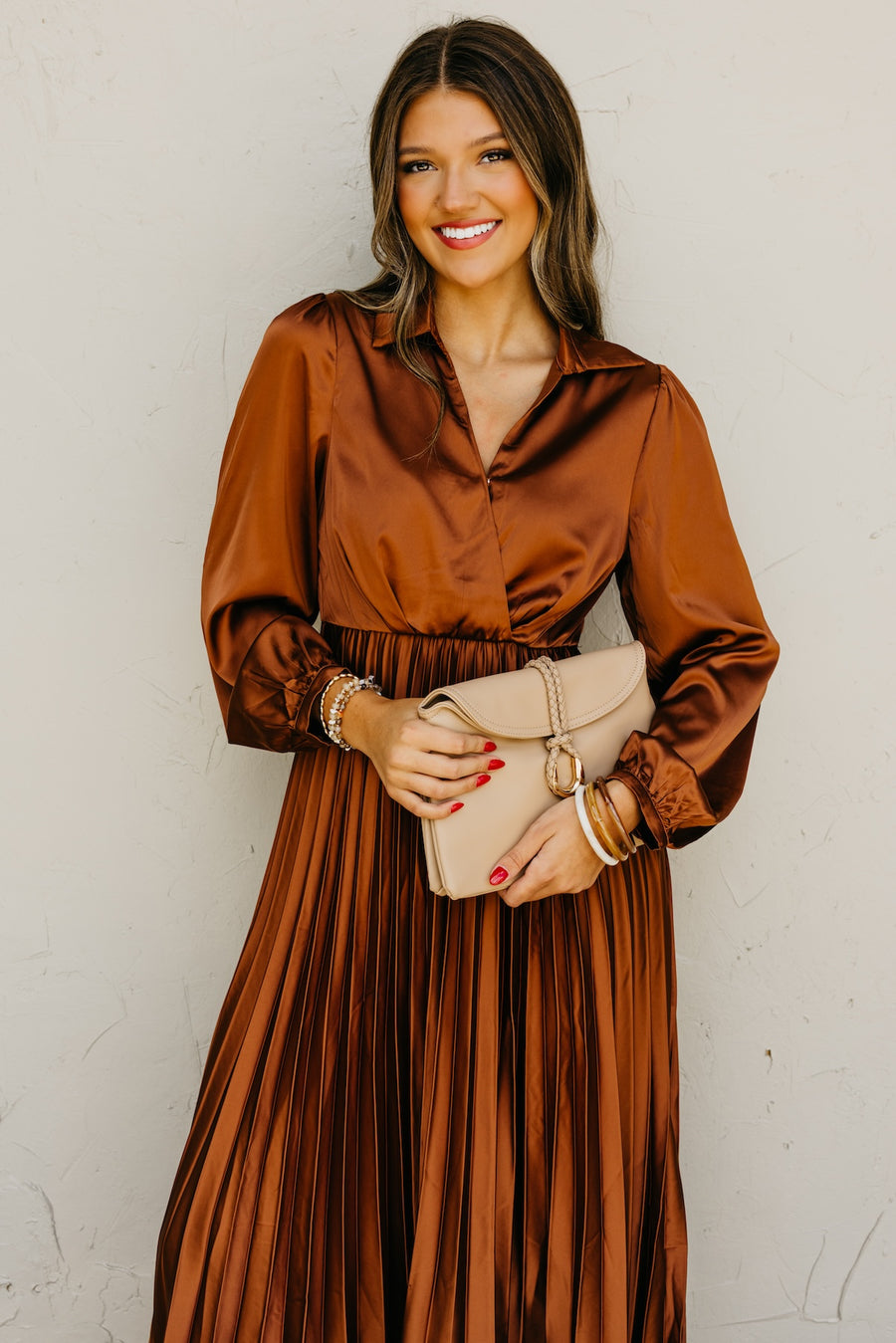 The Marta Pleated Midi Dress