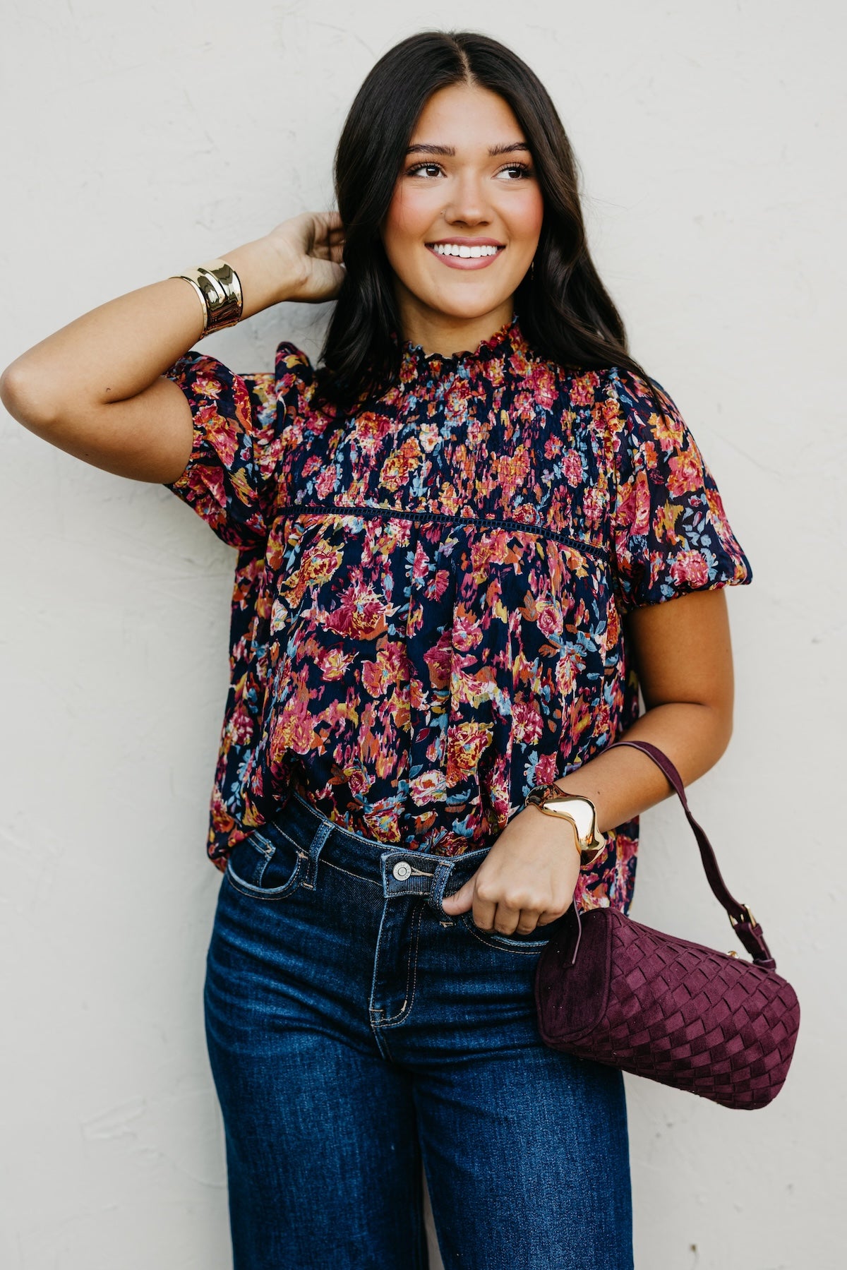 The Klare Floral Woven Top