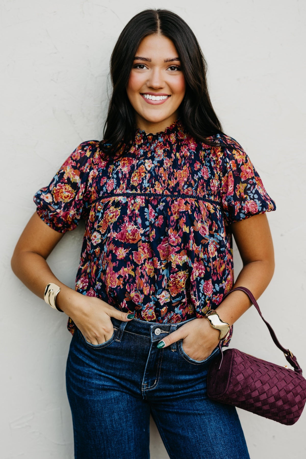 The Klare Floral Woven Top