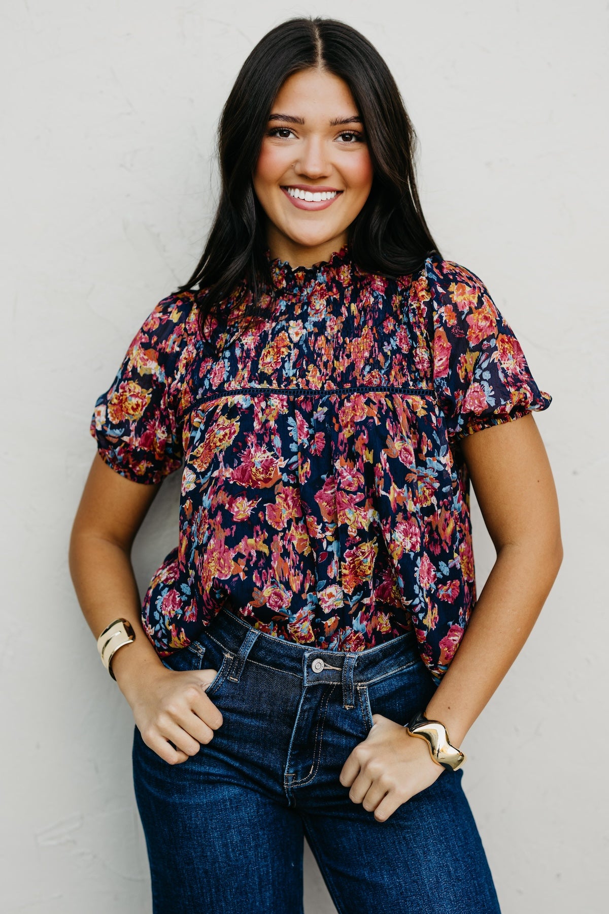 The Klare Floral Woven Top