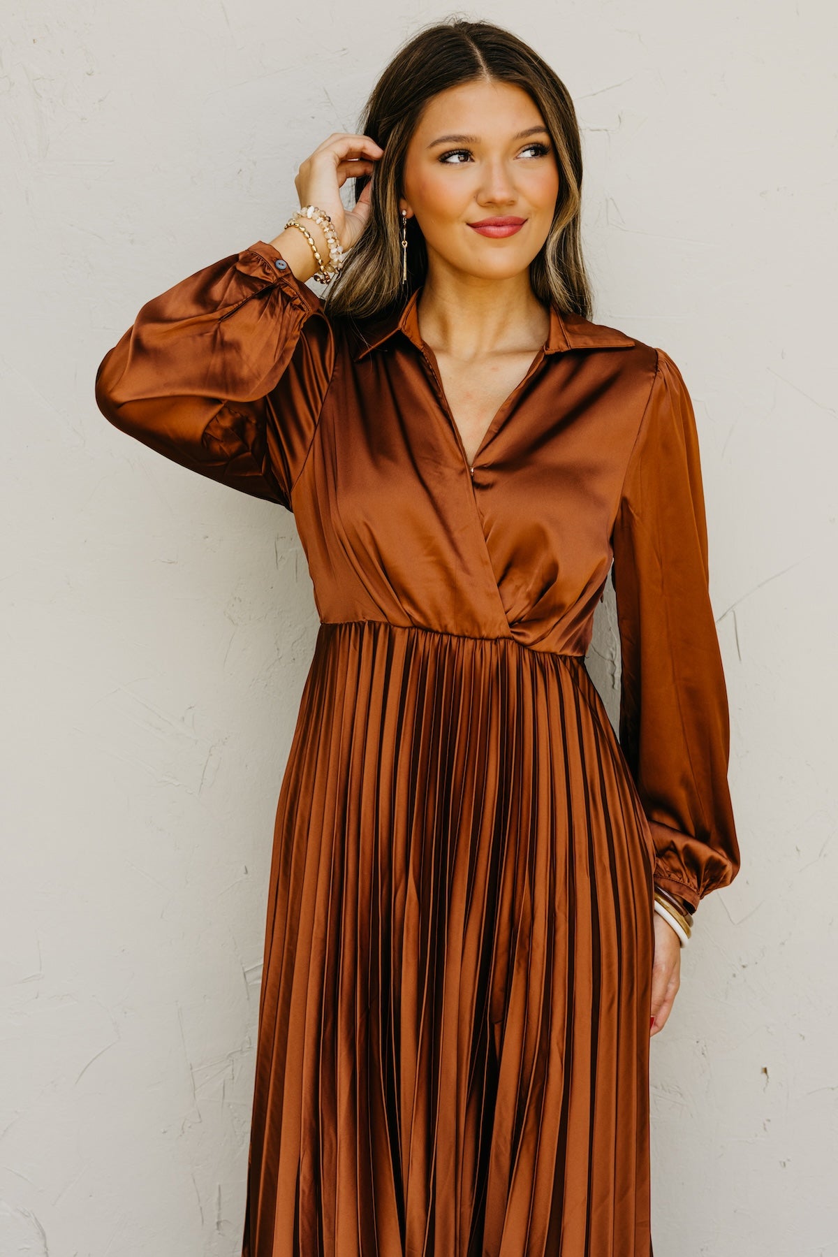 The Marta Pleated Midi Dress