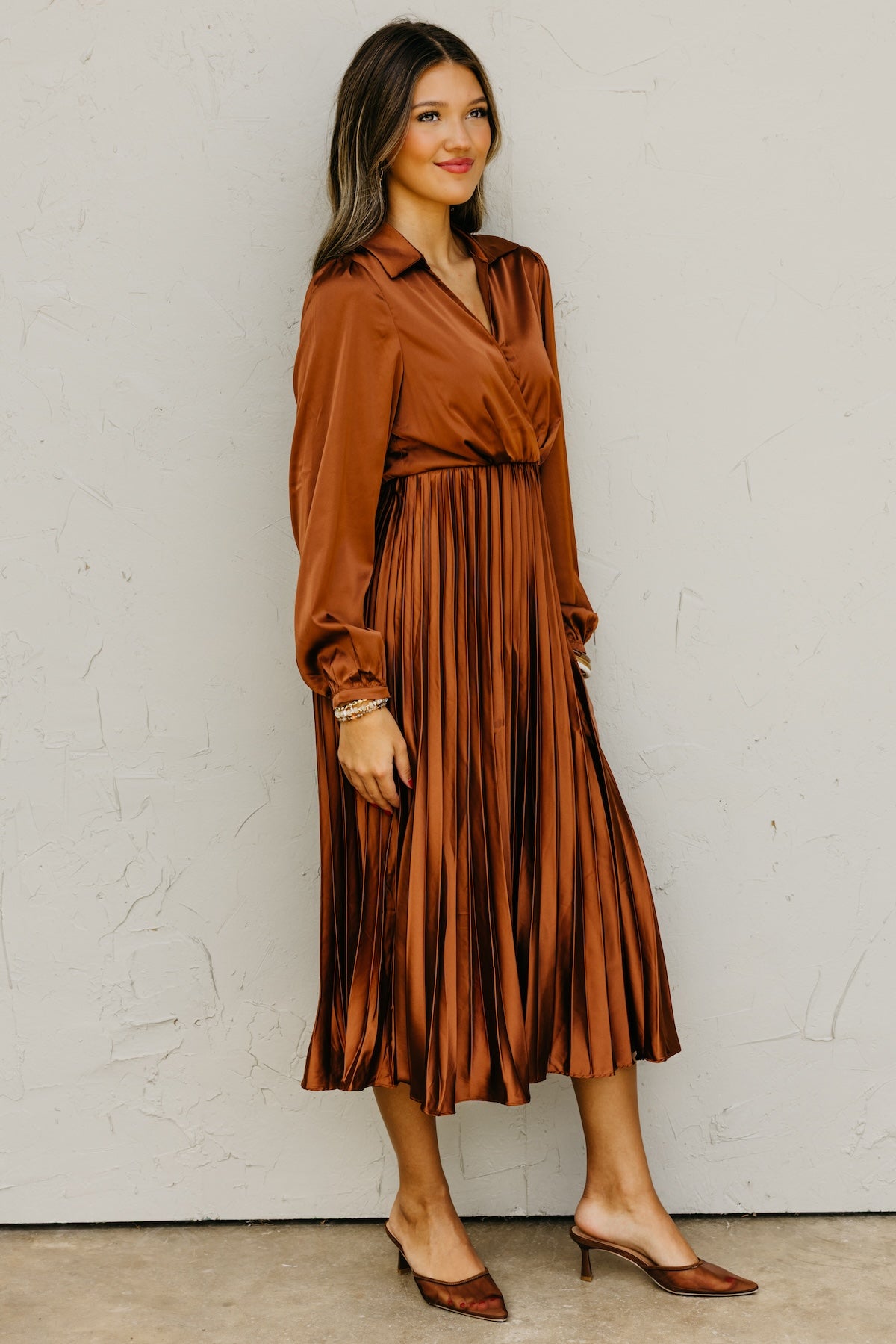 The Marta Pleated Midi Dress
