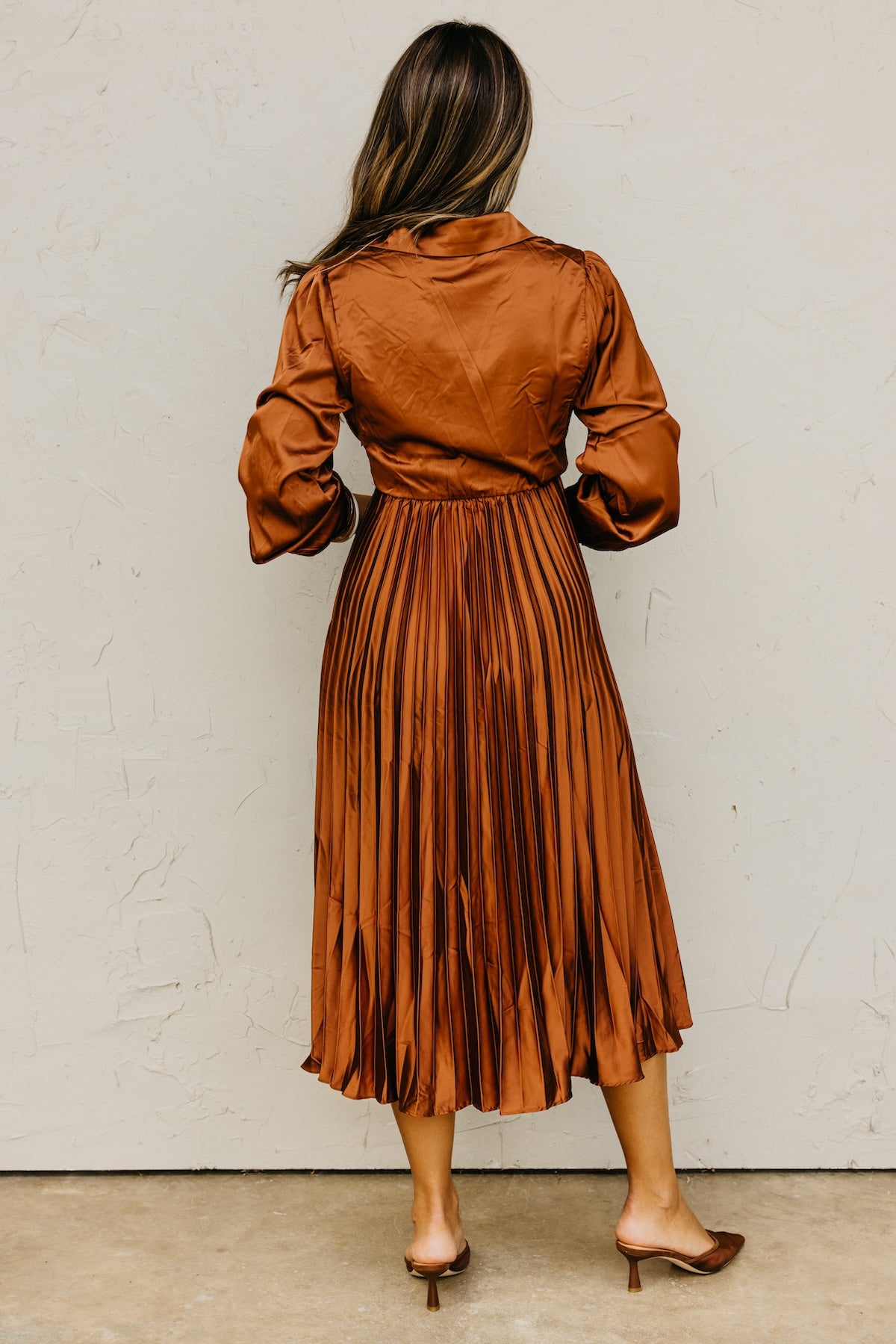 The Marta Pleated Midi Dress