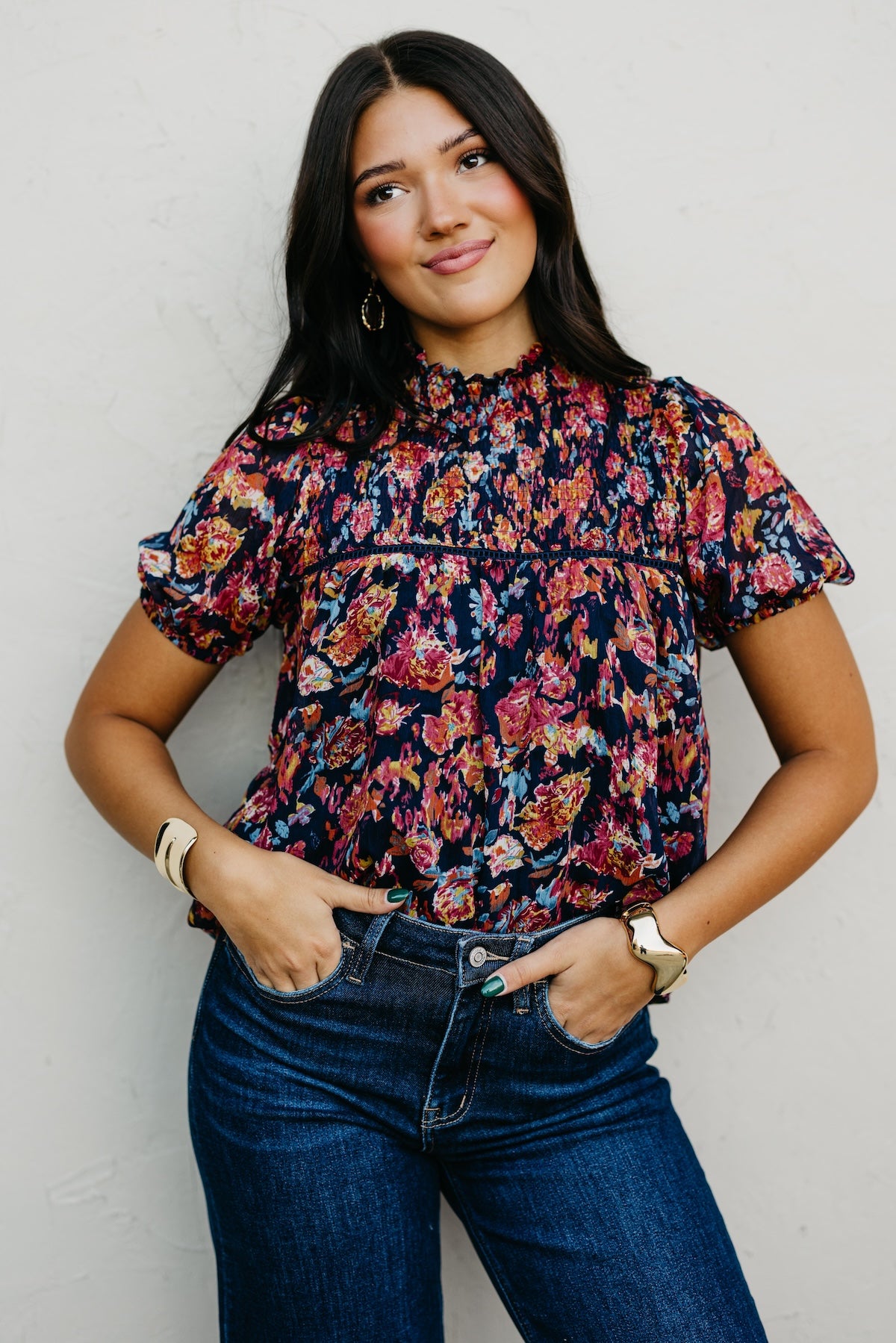 The Klare Floral Woven Top