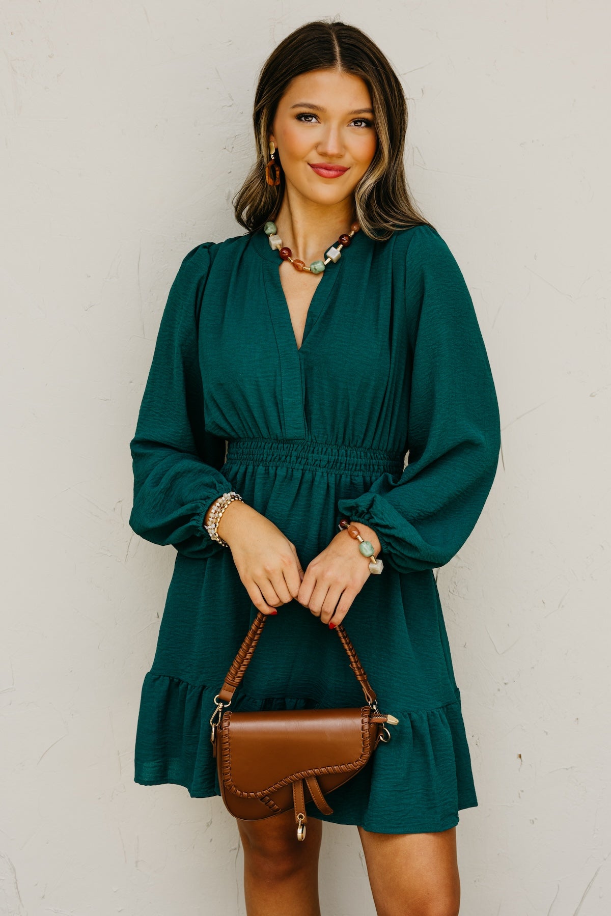 The Irene Elastic Waist Mini Dress