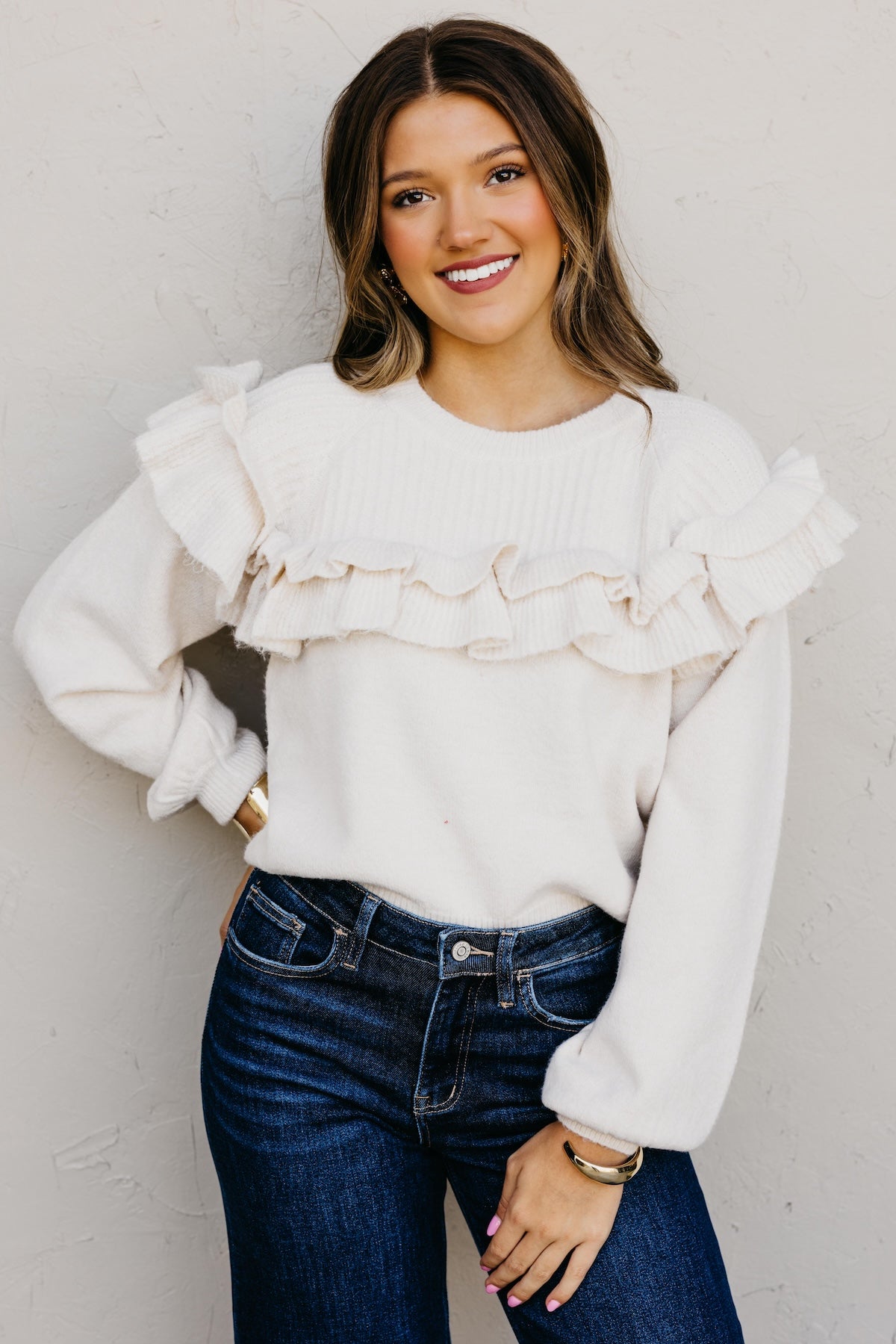 The Willow Ruffle Sweater