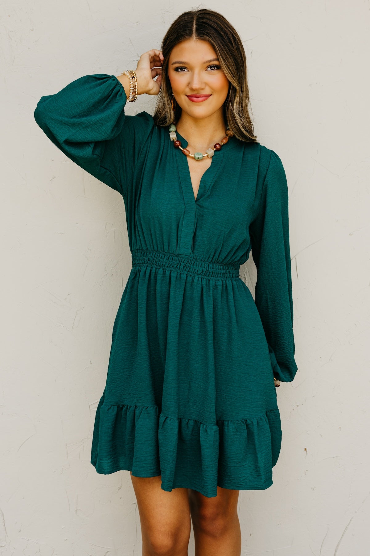 The Irene Elastic Waist Mini Dress