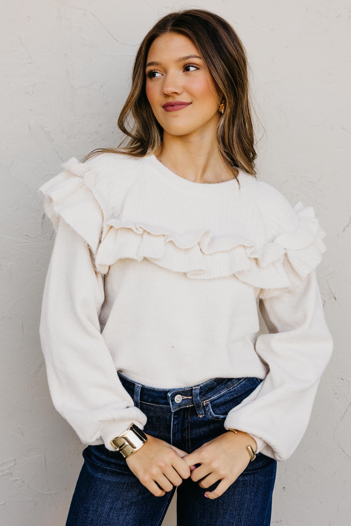 The Willow Ruffle Sweater