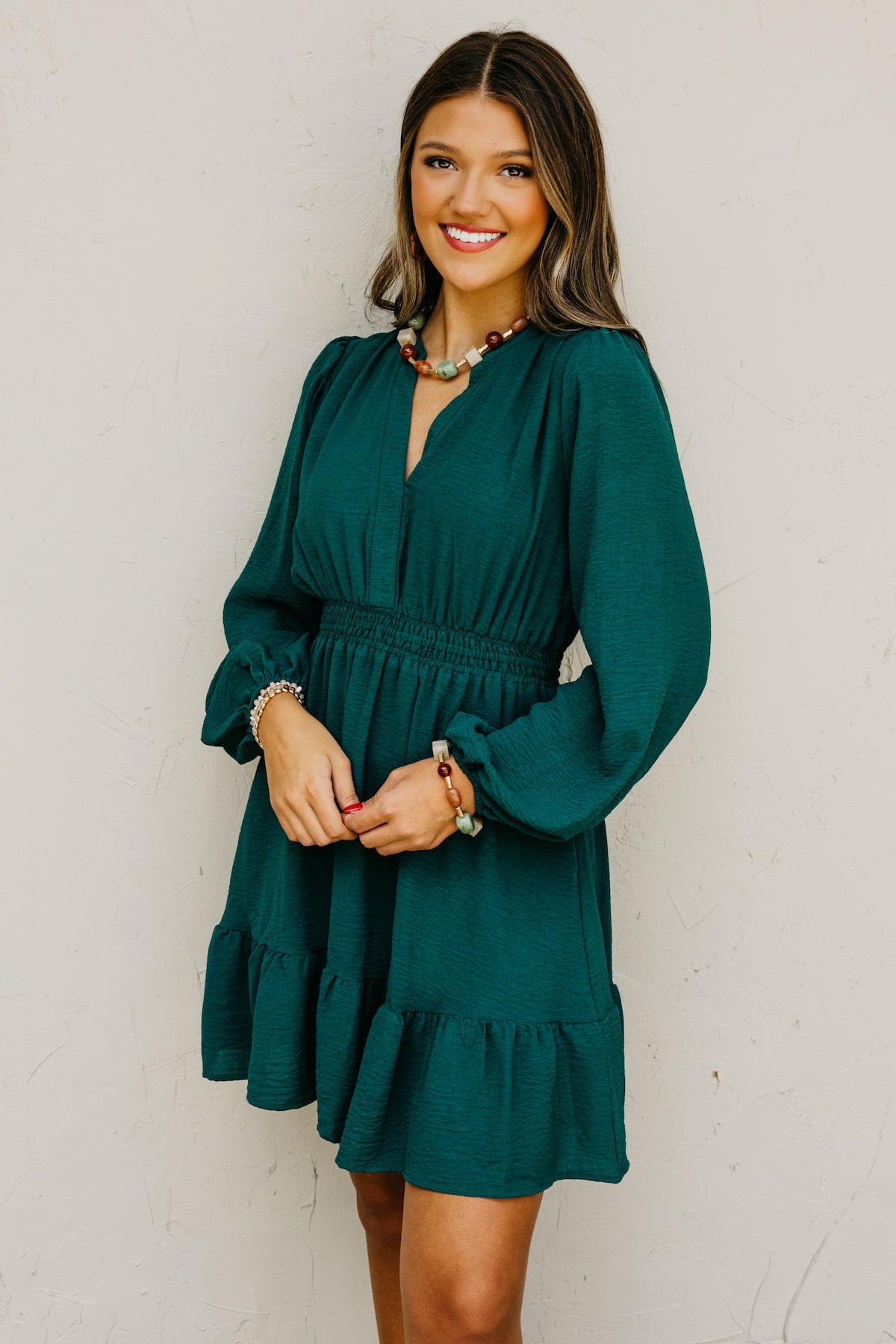 The Irene Elastic Waist Mini Dress